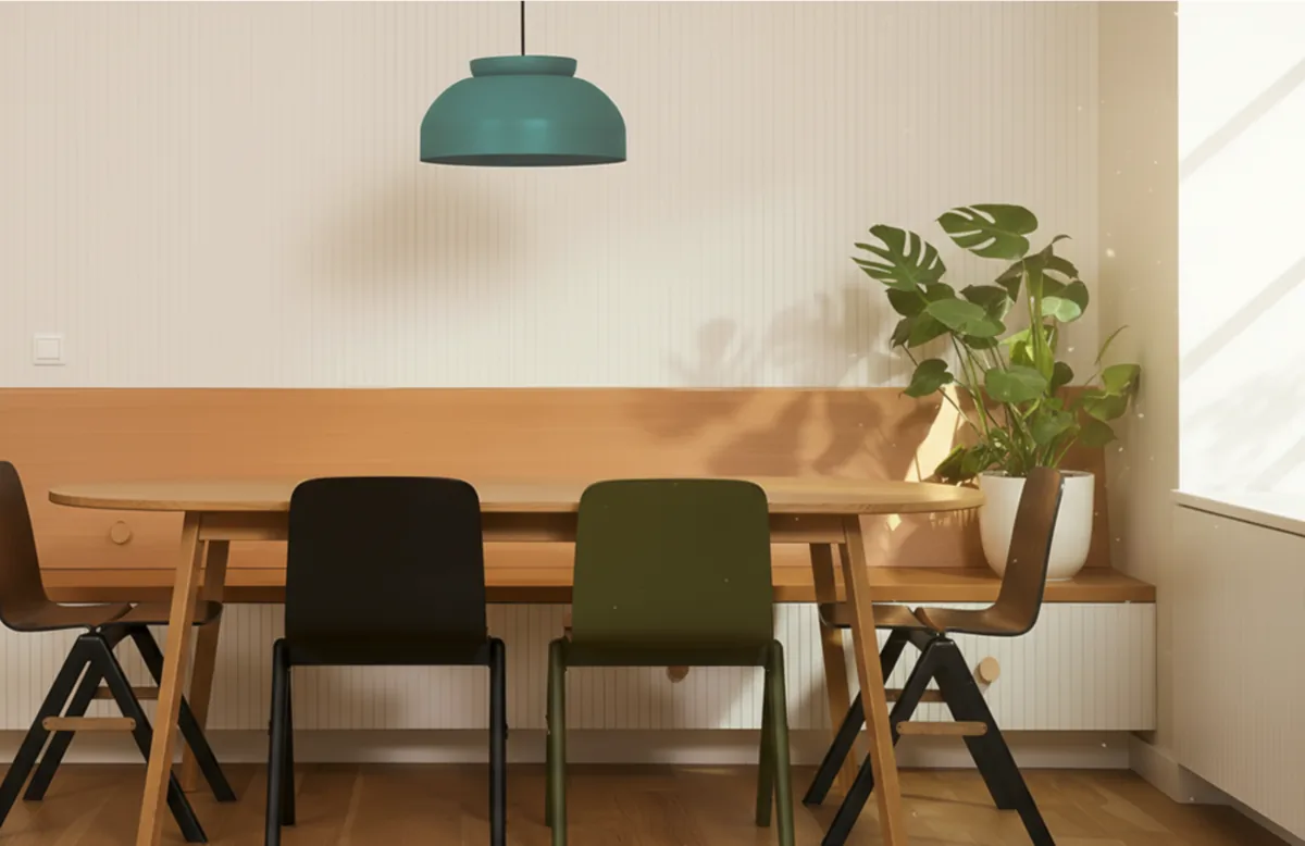 Meeting table and plants in Method's Madrid workspace